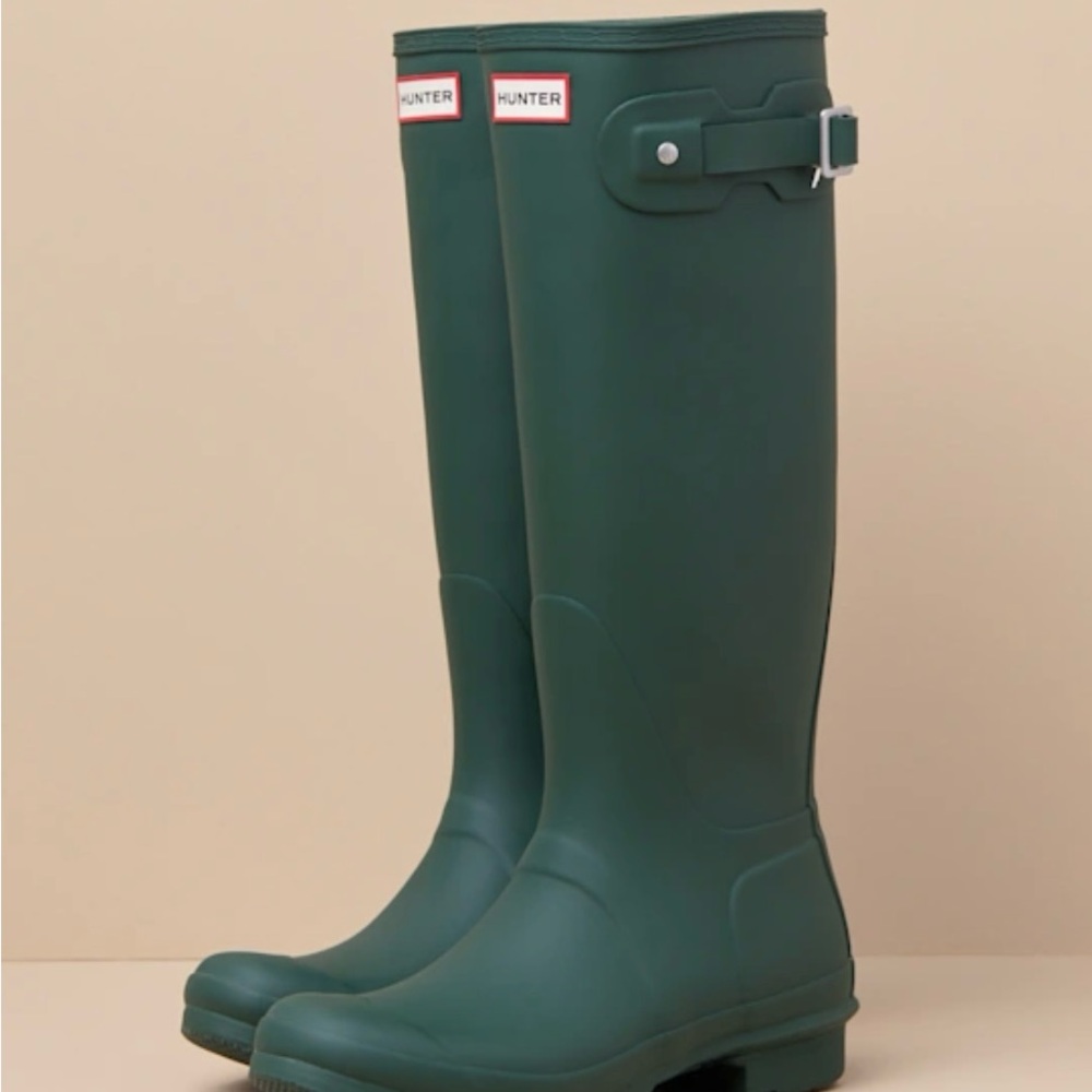 Hunter Dark Green Waterproof Boots